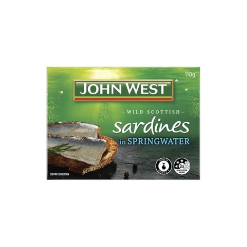 존 웨스트 와일드 스코티쉬 사딘스 인 스프링워터 110g, John West Wild Scottish Sardines In Springwater 110g