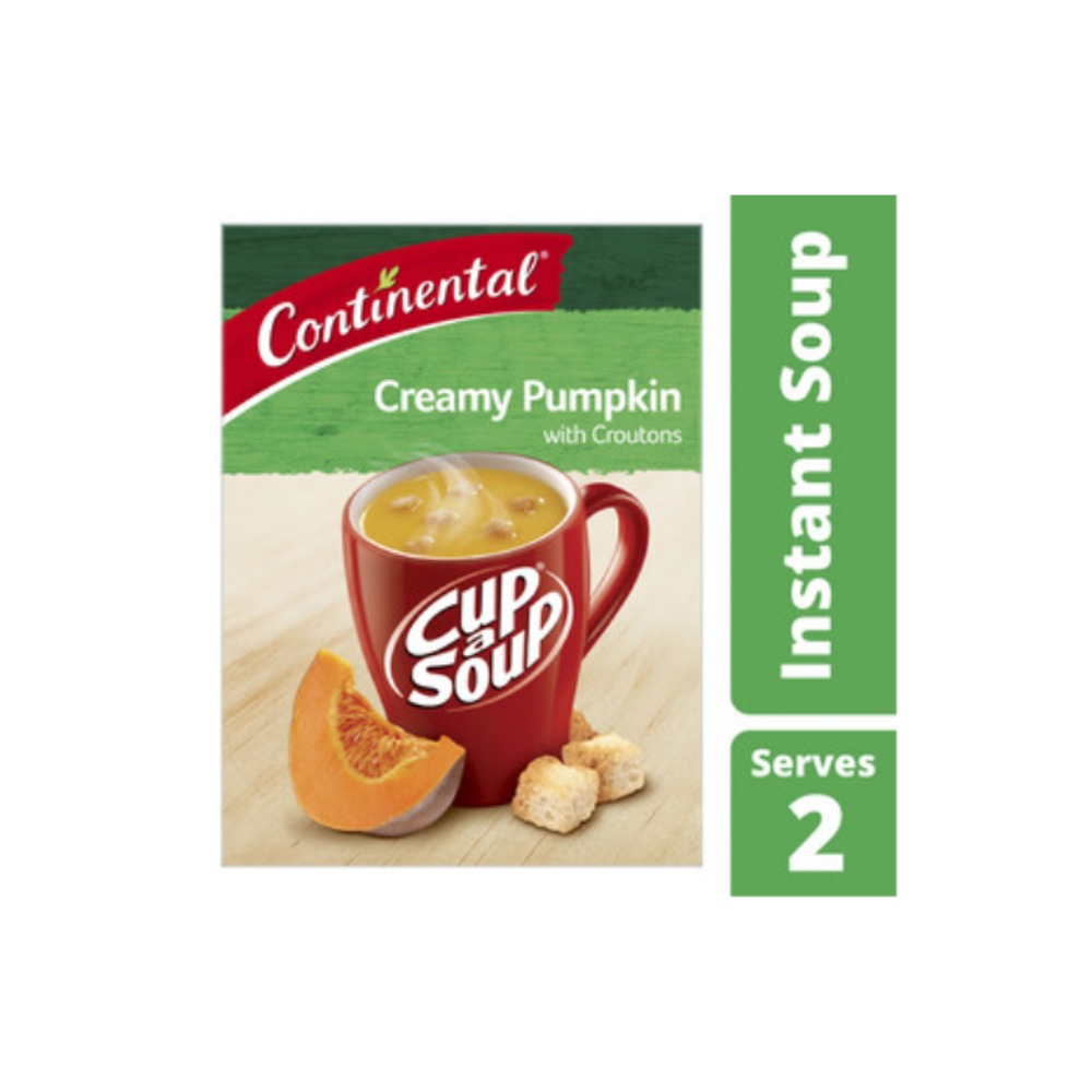 콘티넨탈 컵 A 수프 크리미 펌킨 위드 크로우톤스 서브 2 55g, Continental Cup A Soup Creamy Pumpkin With Croutons Serves 2 55g