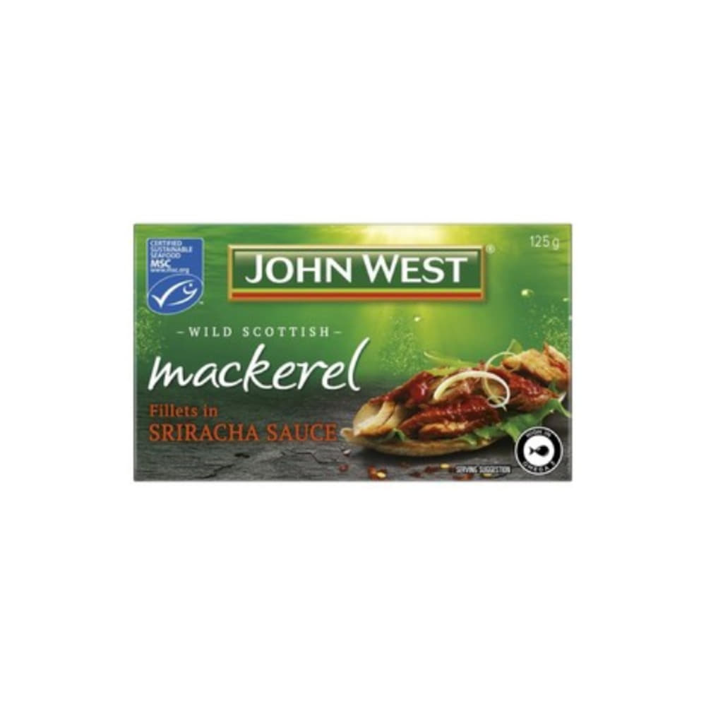 존 웨스트 와일드 스코티쉬 매캐렐 필렛스 인 스리라차 소스 125g, John West Wild Scottish Mackerel Fillets In Sriracha Sauce 125g