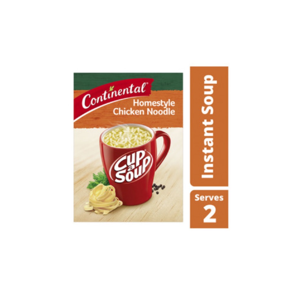 콘티넨탈 컵 A 수프 홈스타일 치킨 누들 수프 서브 2 40g, Continental Cup A Soup Homestyle Chicken Noodle Soup Serves 2 40g
