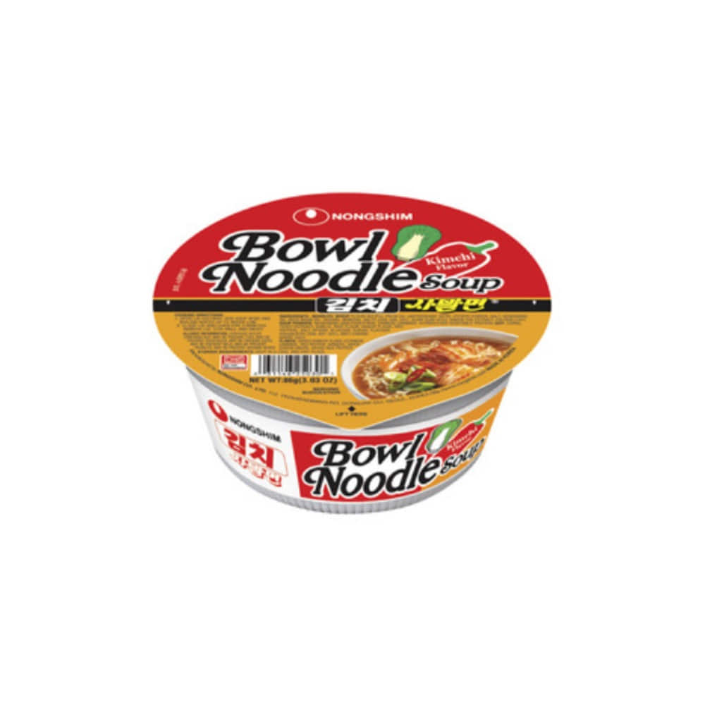 농심 킴치 플레이버 보울 누들 수프 86g, Nongshim Kimchi Flavour Bowl Noodle Soup 86g