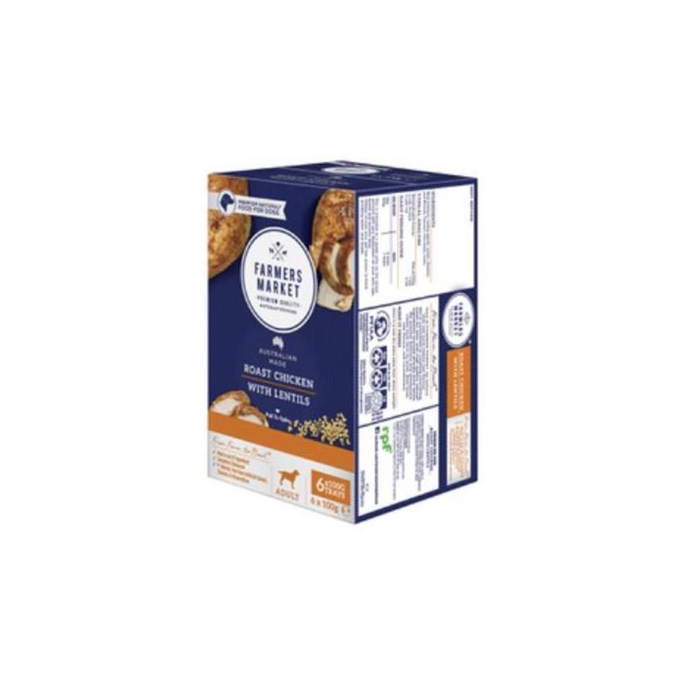 Farmers Market Roast Chicken With Lentils Dog Food 6x100g 6 pack 4473004P