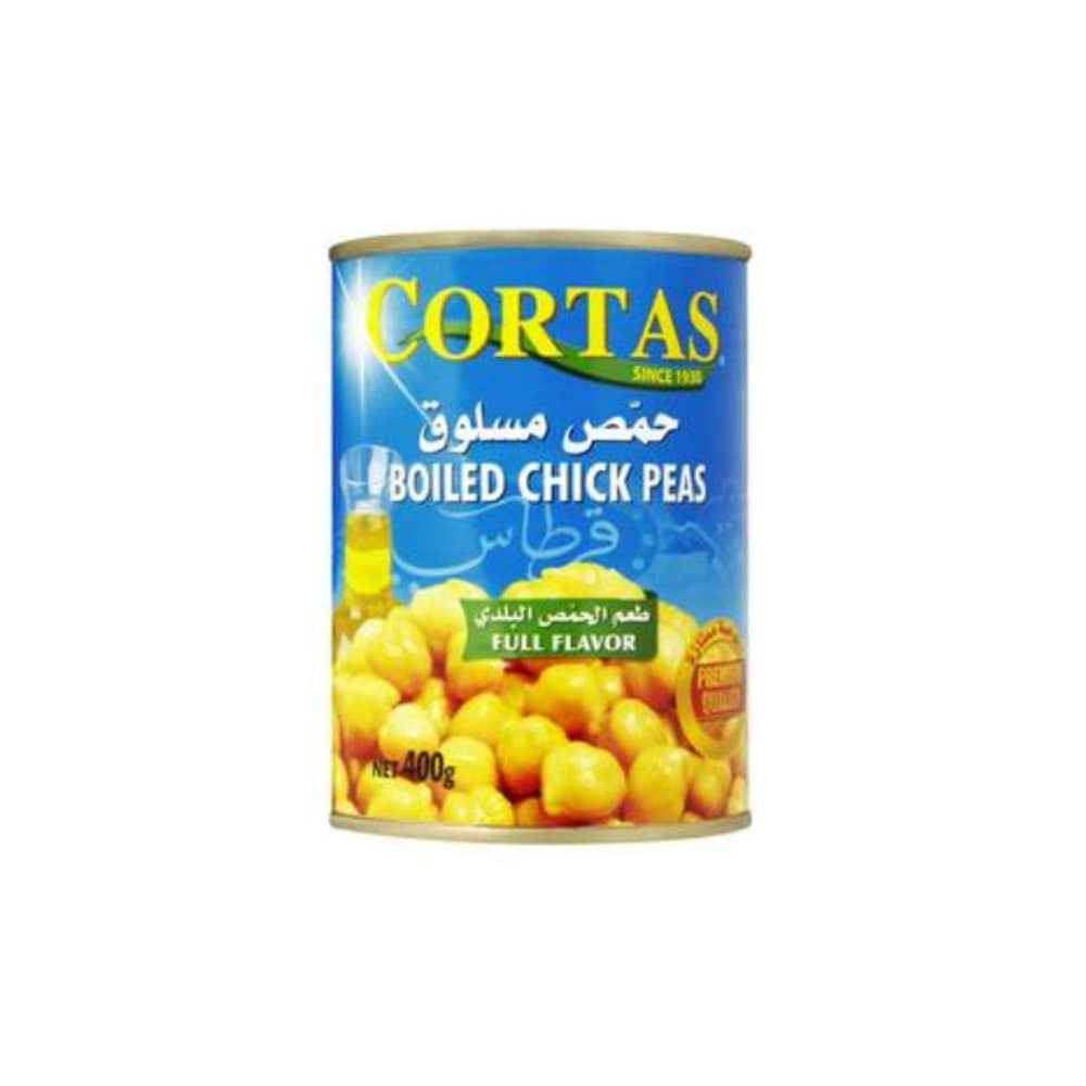 코르타스 보일드 홀 칙 피스 400g, Cortas Boiled Whole Chick Peas 400g