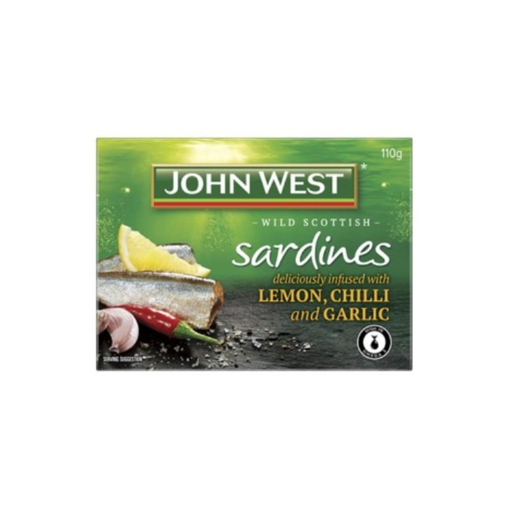 존 웨스트 와일드 스코티쉬 사딘스 위드 레몬 칠리 &amp; 갈릭 캔 110g, John West Wild Scottish Sardines With Lemon Chilli &amp; Garlic Can 110g