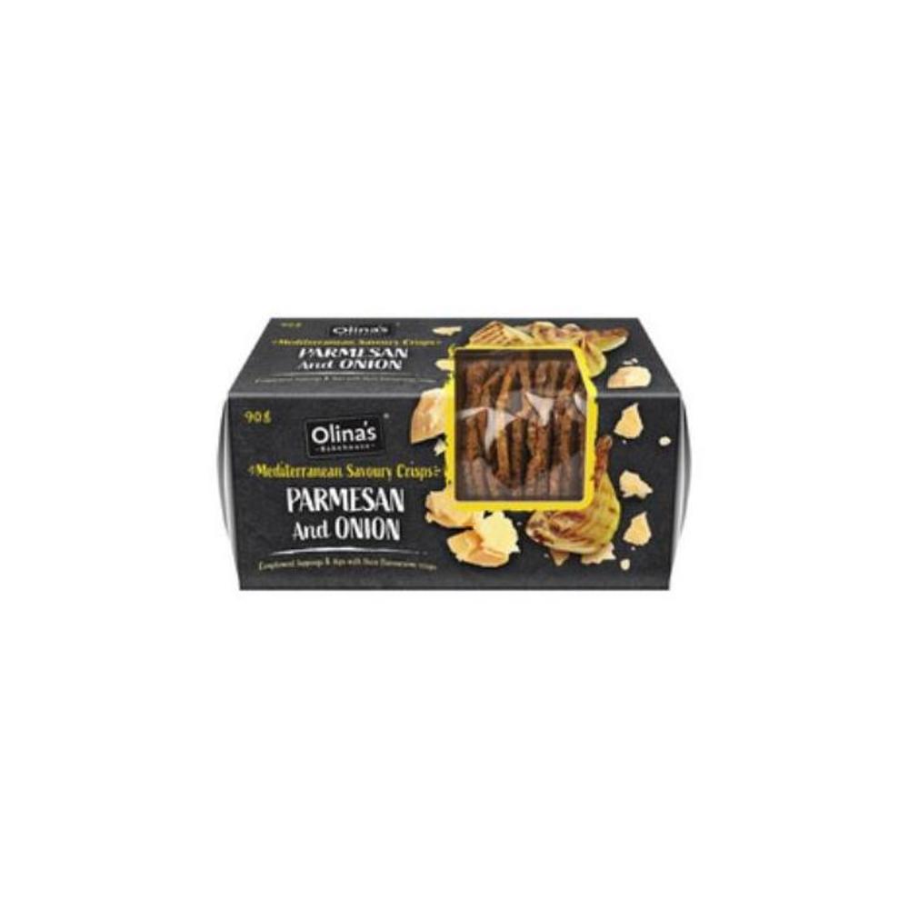 Olinas Mediterranean Crackers Parmesan &amp; Onion 90g