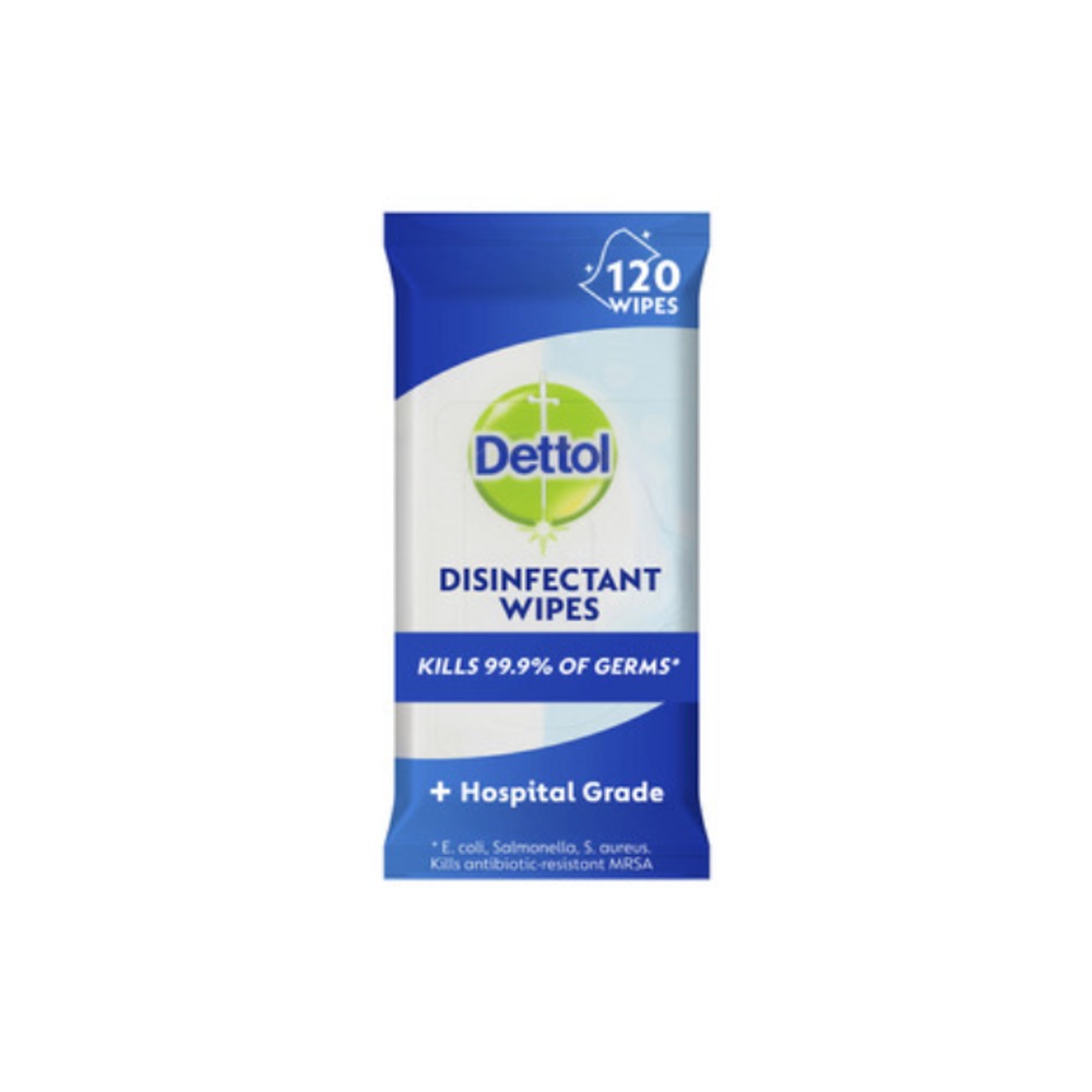 데톨 안티박테리얼 디스인펙턴트 서페이스 클리닝 120 와입스 1 팩, Dettol Antibacterial Disinfectant Surface Cleaning 120 Wipes 1 pack