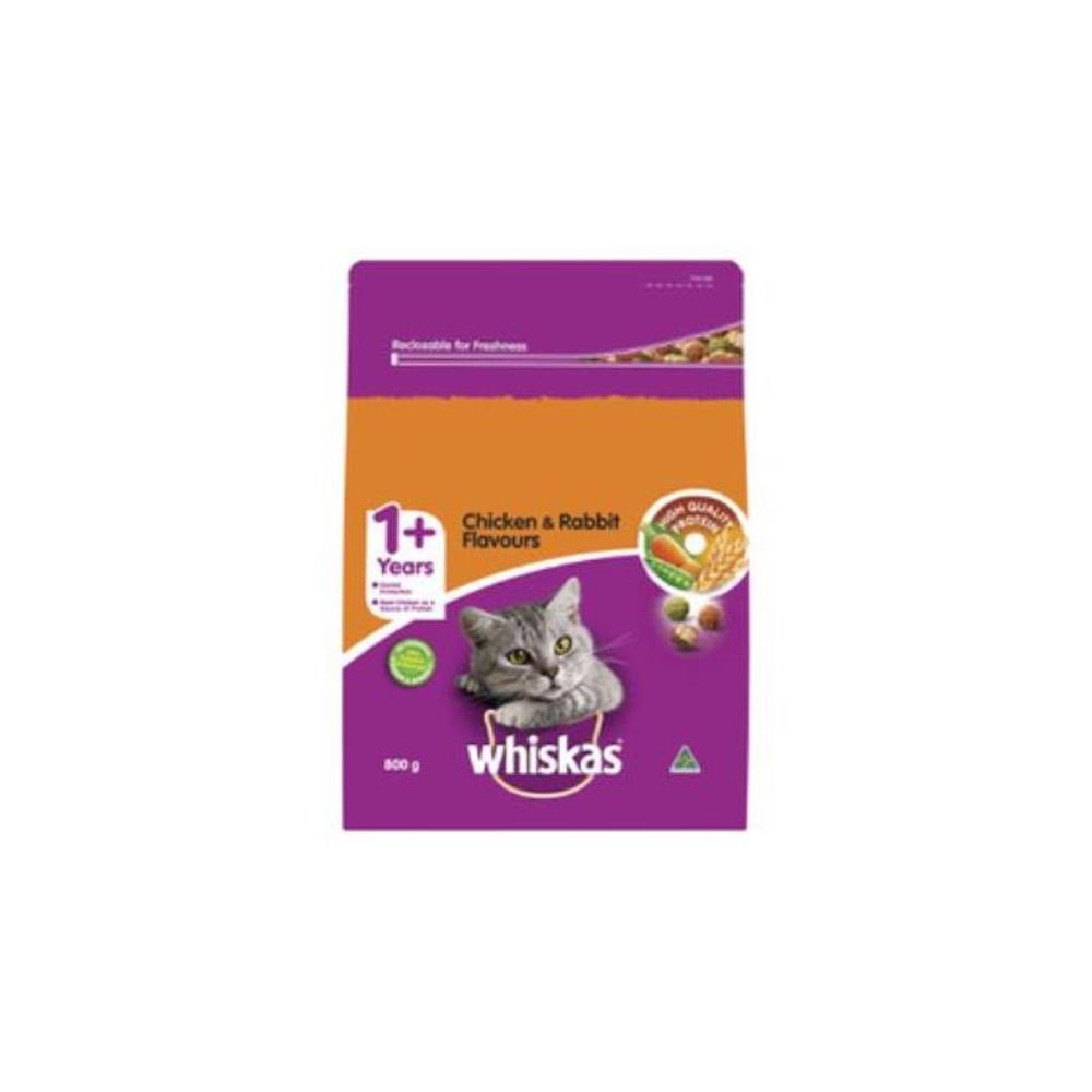 Whiskas Chicken And Rabbit Adult Dry Cat Food 800g 3871930P
