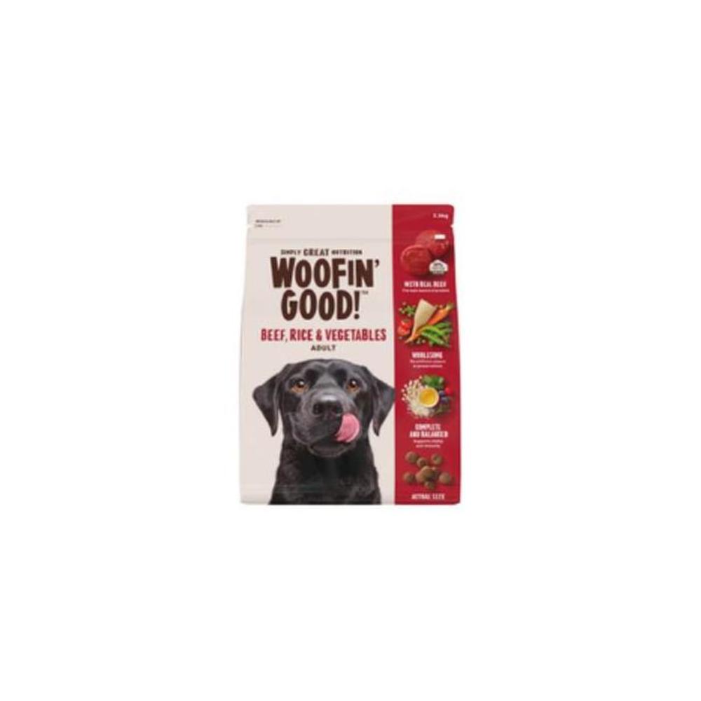 Woofin Good Beef Rice &amp; Vegetables Adult Dry Dog Food 2.5kg 3715924P