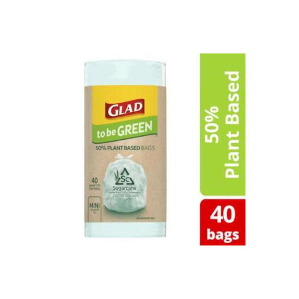 글래드 투 비 그린 바이오 베이스드 키친 배그 미니 40 팩, Glad To Be Green Bio Based Kitchen Bags Mini 40 PACK