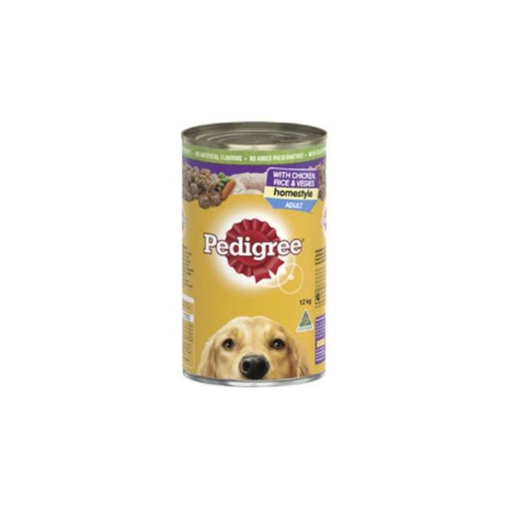 Pedigree Homestyle Chicken With Rice &amp; Vegies Adult Wet Dog Food Can 1.2kg 7335357P