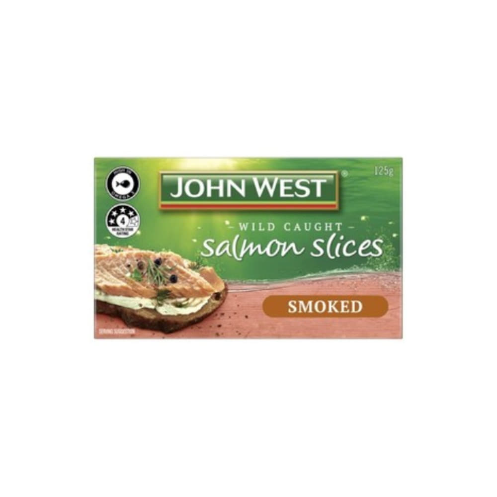 존 웨스트 와일드 코트 스킨레스 &amp; 본레스 스모크드 살몬 슬라이시스 125g, John West Wild Caught Skinless &amp; Boneless Smoked Salmon Slices 125g