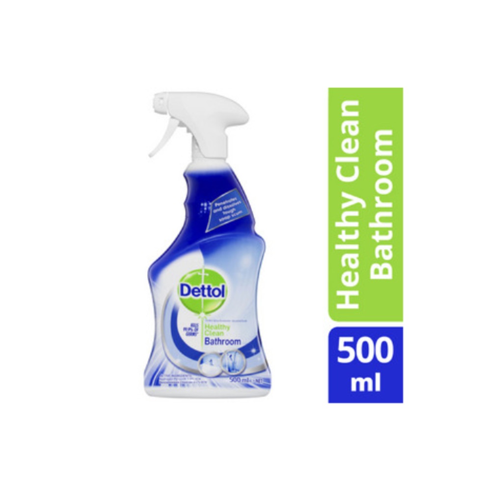 데톨 헬씨 클린 안티박테리얼 바스룸 클리너 트리거 스프레이 500ml, Dettol Healthy Clean Antibacterial Bathroom Cleaner Trigger Spray 500mL