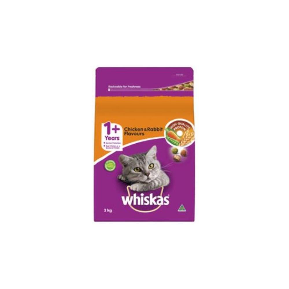Whiskas Adult Dry Cat Food With Chicken And Rabbit 3kg 3871760P