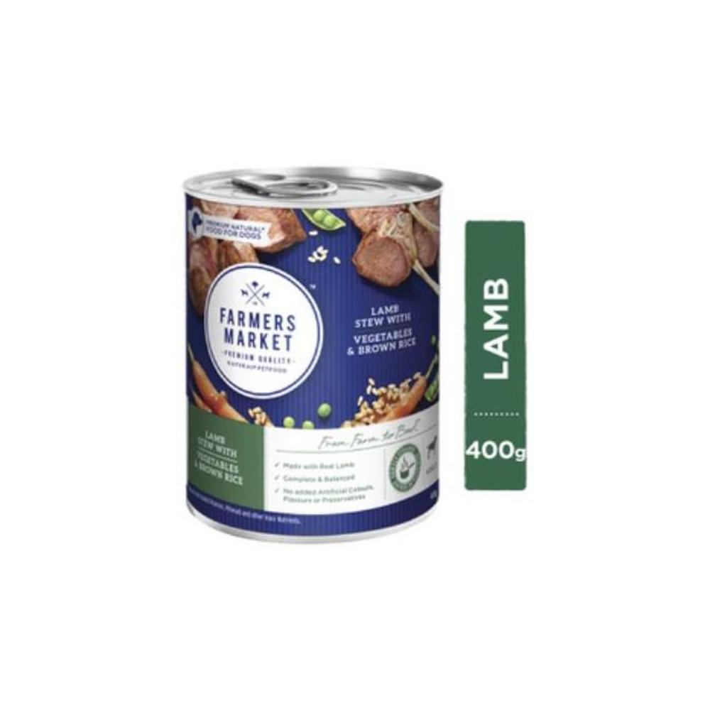 Farmers Market Adult Wet Dog Food Lamb Stew With Vegetables and Brown Rice 400g 3319643P