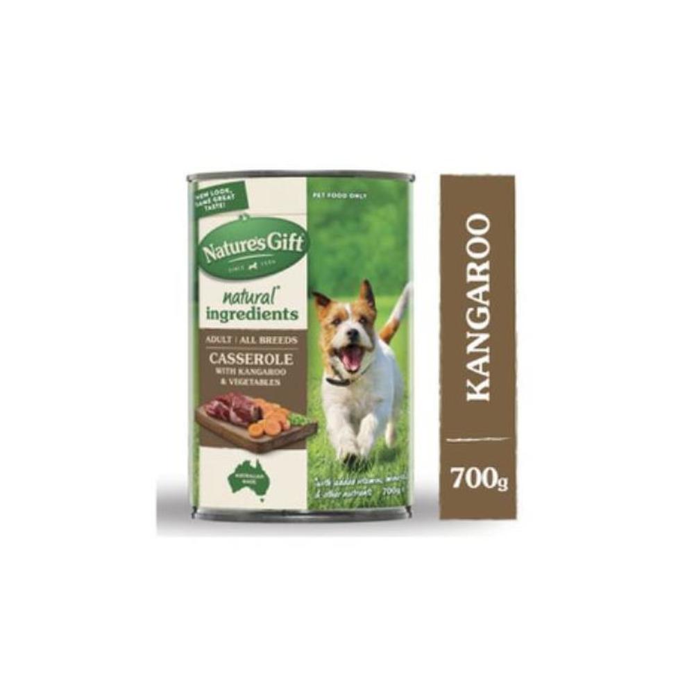 Nature&#039;s Gift Adult All Breeds Wet Dog Food Casserole Gravy Kangaroo &amp; Vegetables 700g 3320642P