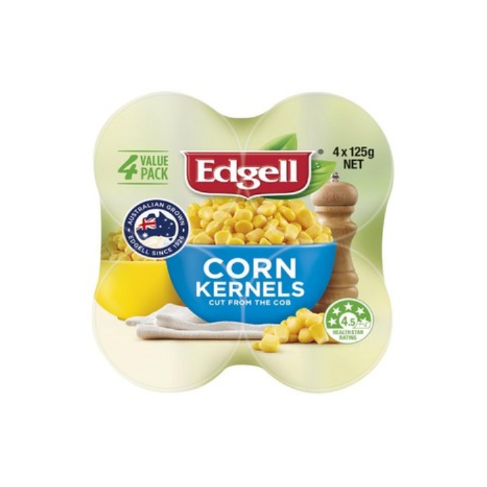 엣젤 콘 커널 125g 4 팩, Edgell Corn Kernels 125g 4 pack
