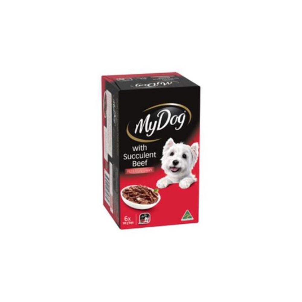 My Dog Wet Dog Food Fillets In Gravy With Succulent Beef 6X100G Trays 6 pack 2488452P