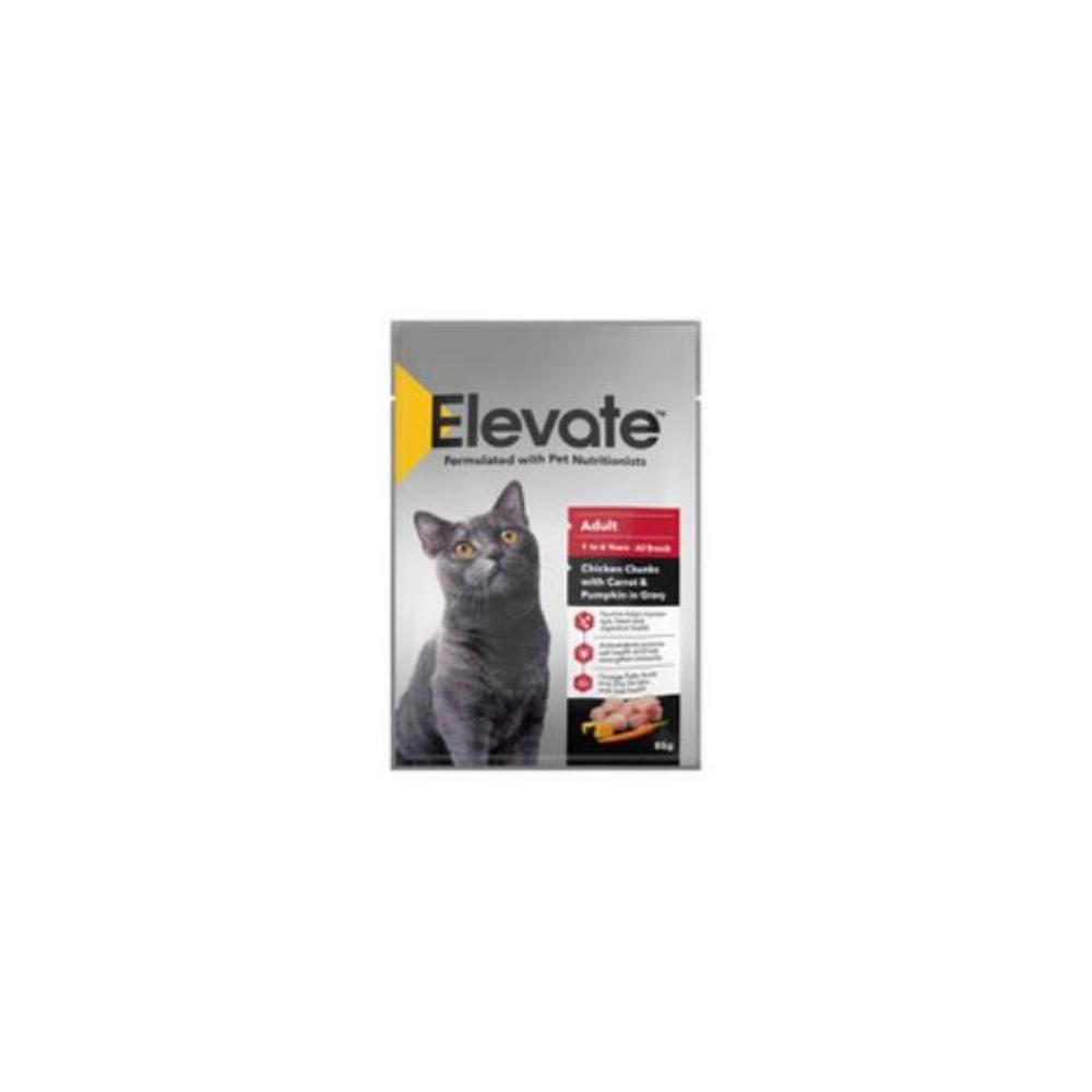 Elevate Adult Cat Chicken Chunks With Carrot &amp; Pumpkin In Gravy 85g 3955790P