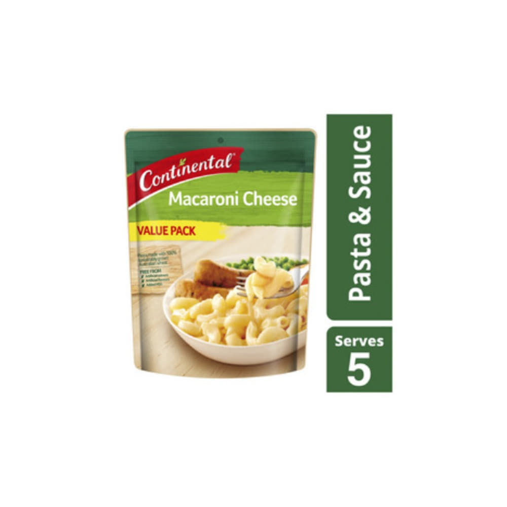 콘티넨탈 밸류 팩 파스타 &amp; 소스 마카로니 치즈 서브 5 170g, Continental Value Pack Pasta &amp; Sauce Macaroni Cheese Serves 5 170g
