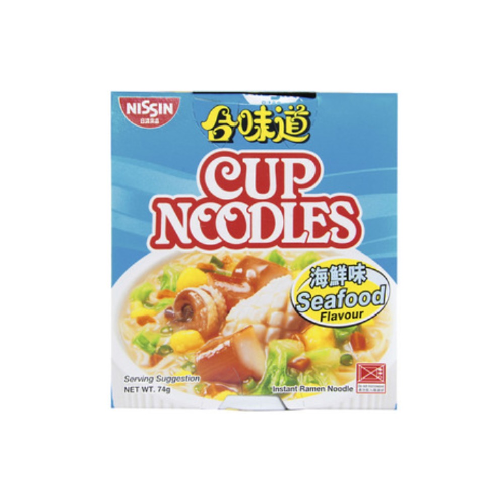 니신 씨푸드 플레이버 인스턴트 컵 누들스 74g, Nissin Seafood Flavour Instant Cup Noodles 74g