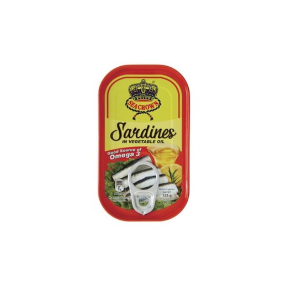 시크라운 사딘스 인 베지터블 오일 125g, Seacrown Sardines In Vegetable Oil 125g