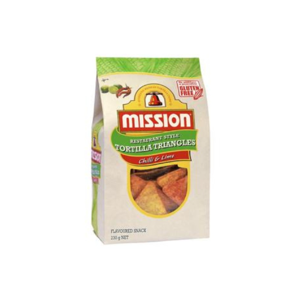 미션 칠리 &amp; 라임 또띠아 트라이앵글스 콘 칩 230g, Mission Chilli &amp; Lime Tortilla Triangles Corn Chips 230g