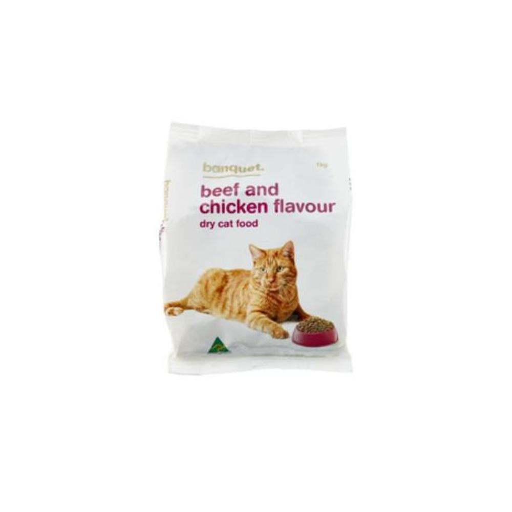 Banquet Dry Cat Food Adult Chicken &amp; Beef Flavour 1kg 3980700P