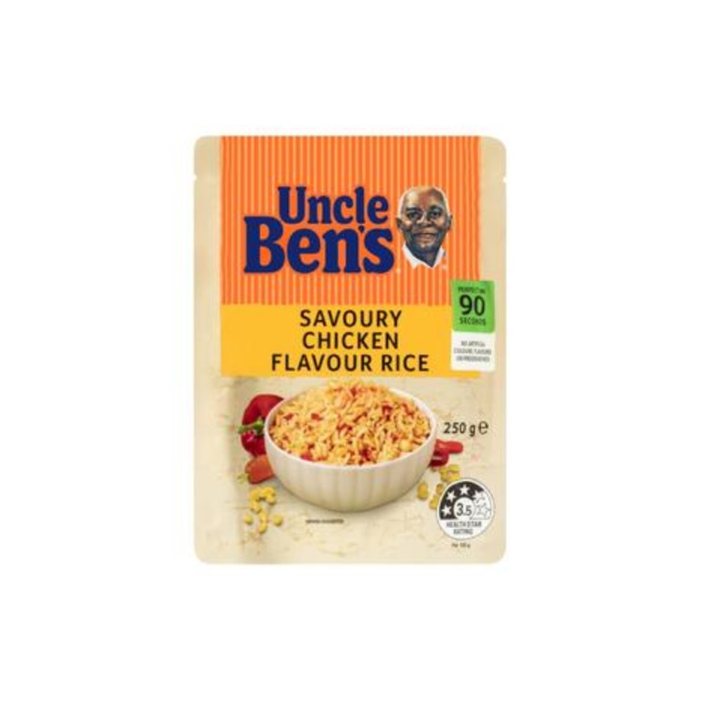 엉클 벤스 마이크로웨이브 세이버리 치킨 플레이버 라이드 파우치 250g, Uncle Bens Microwave Savoury Chicken Flavour Rice Pouch 250g
