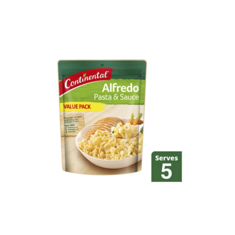 콘티넨탈 밸류 팩 파스타 &amp; 소스 알프레도 서브 5 145g, Continental Value Pack Pasta &amp; Sauce Alfredo Serves 5 145g