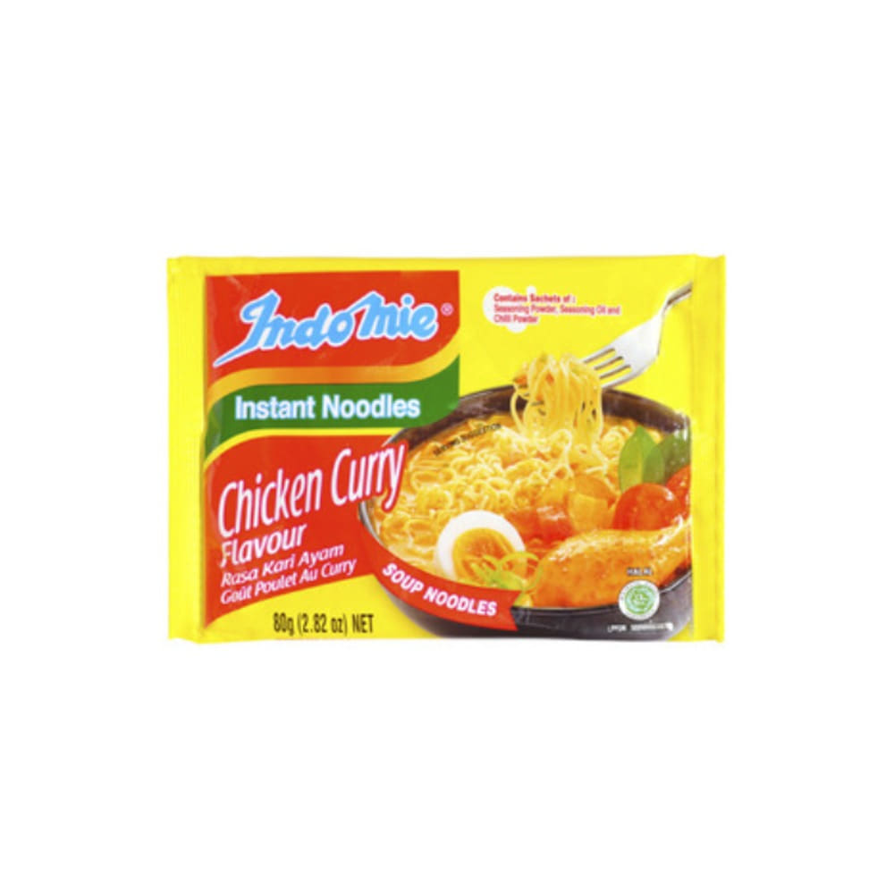 인도미 치킨 커리 플레이버 인스턴트 누들스 80g, Indomie Chicken Curry Flavour Instant Noodles 80g