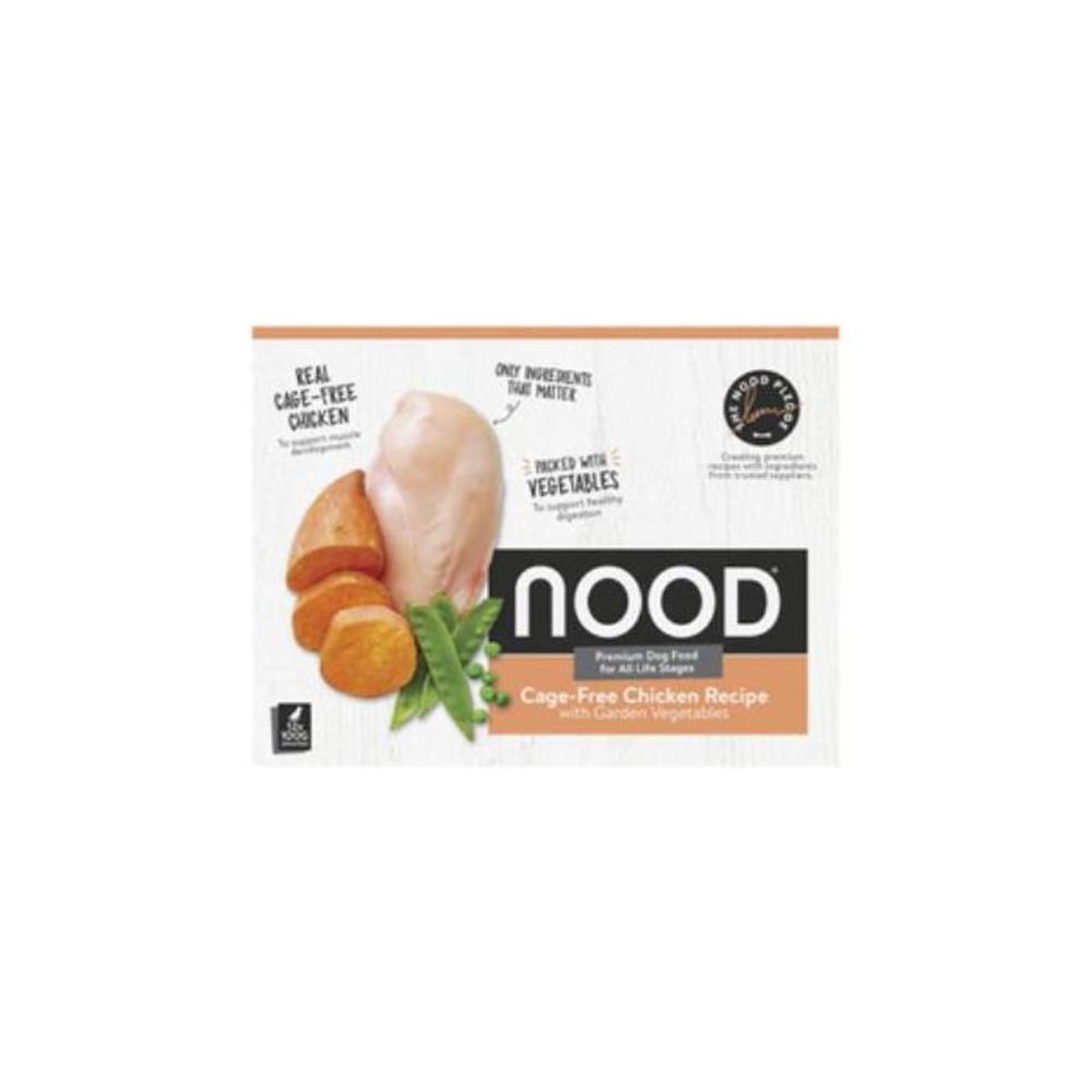Nood Cage Free Chicken Recipe With Garden Vegetables Dog Food 12x100g 12 pack 3715425P