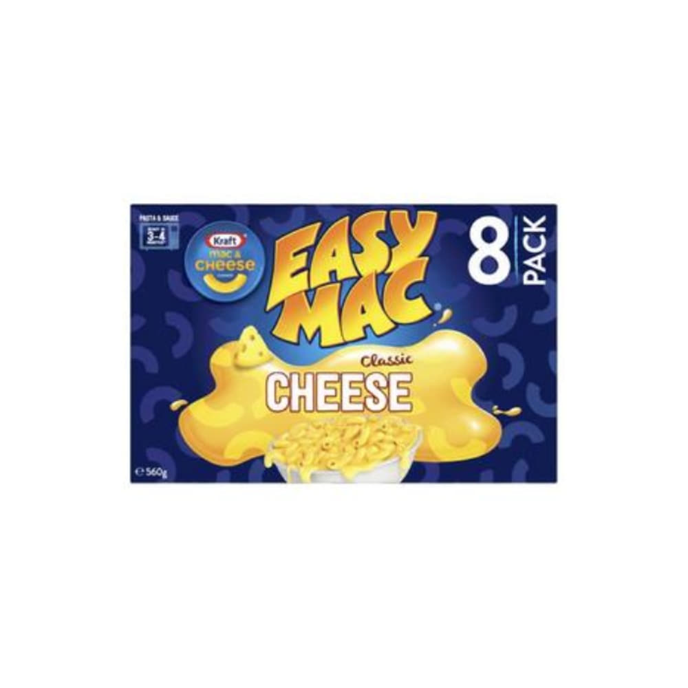 크래프트 이지 맥 클래식 치즈 8 팩 560g, Kraft Easy Mac Classic Cheese 8 Pack 560g