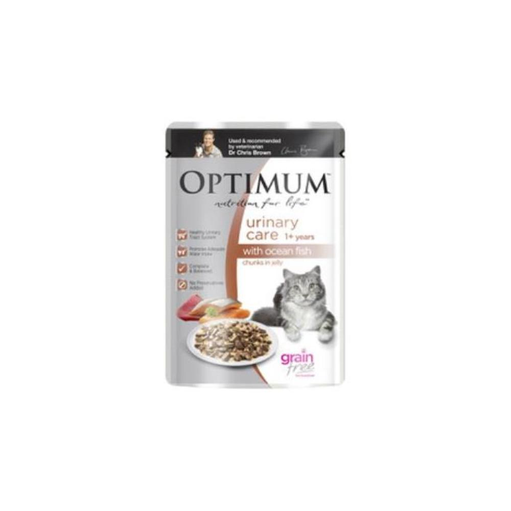 Optimum Urinary Care 1+ Years Chunks In Jelly With Ocean Fish Grainfree Cat Food Pouch 85g 3759351P