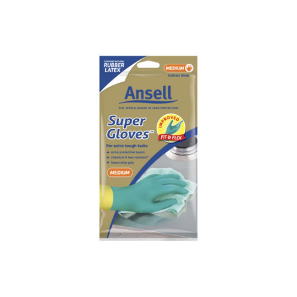 안셀 슈퍼 러버 글러브스 미디엄 1 팩, Ansell Super Rubber Gloves Medium 1 pack