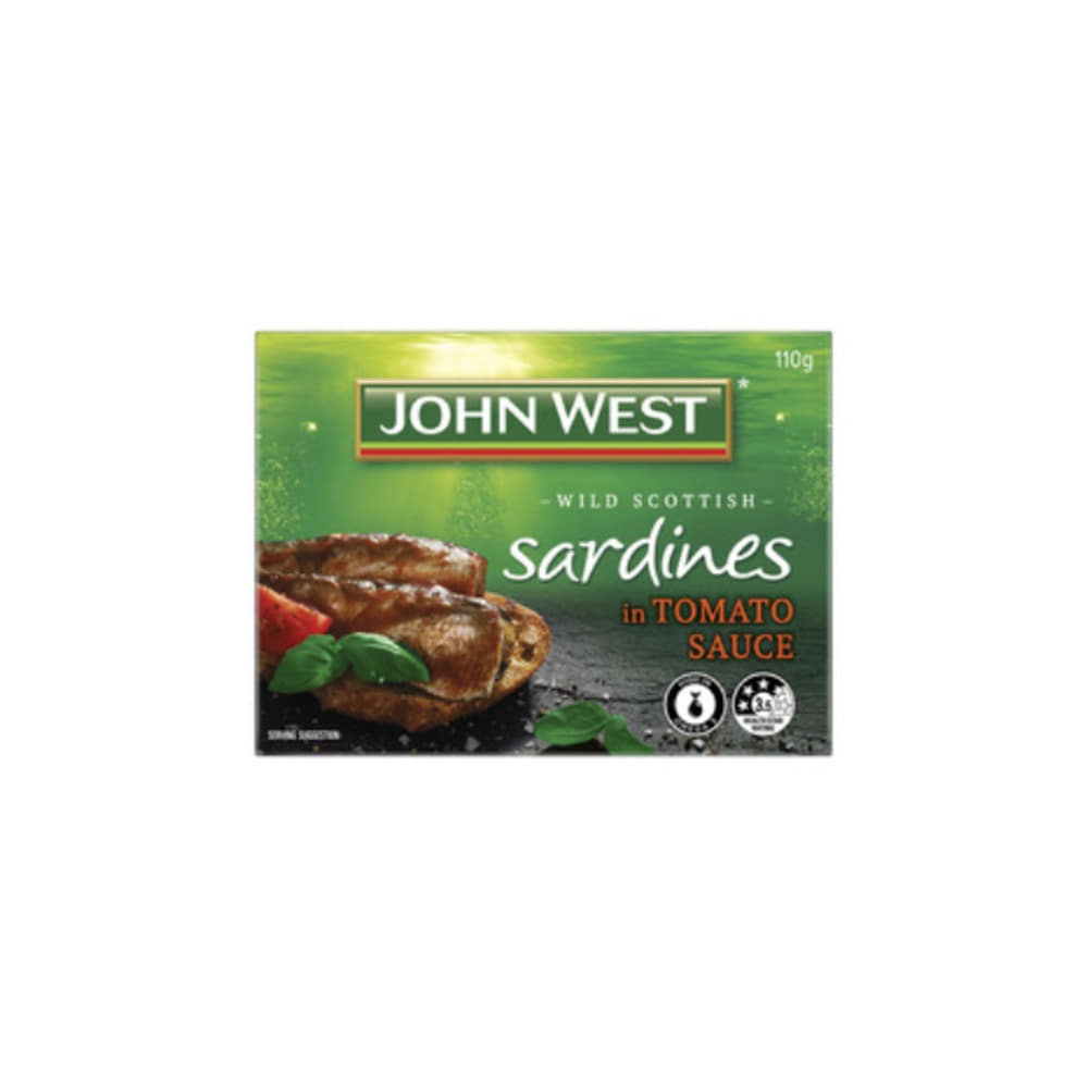 존 웨스트 와일드 스코티쉬 사딘스 인 토마토 소스 110g, John West Wild Scottish Sardines in Tomato Sauce 110g