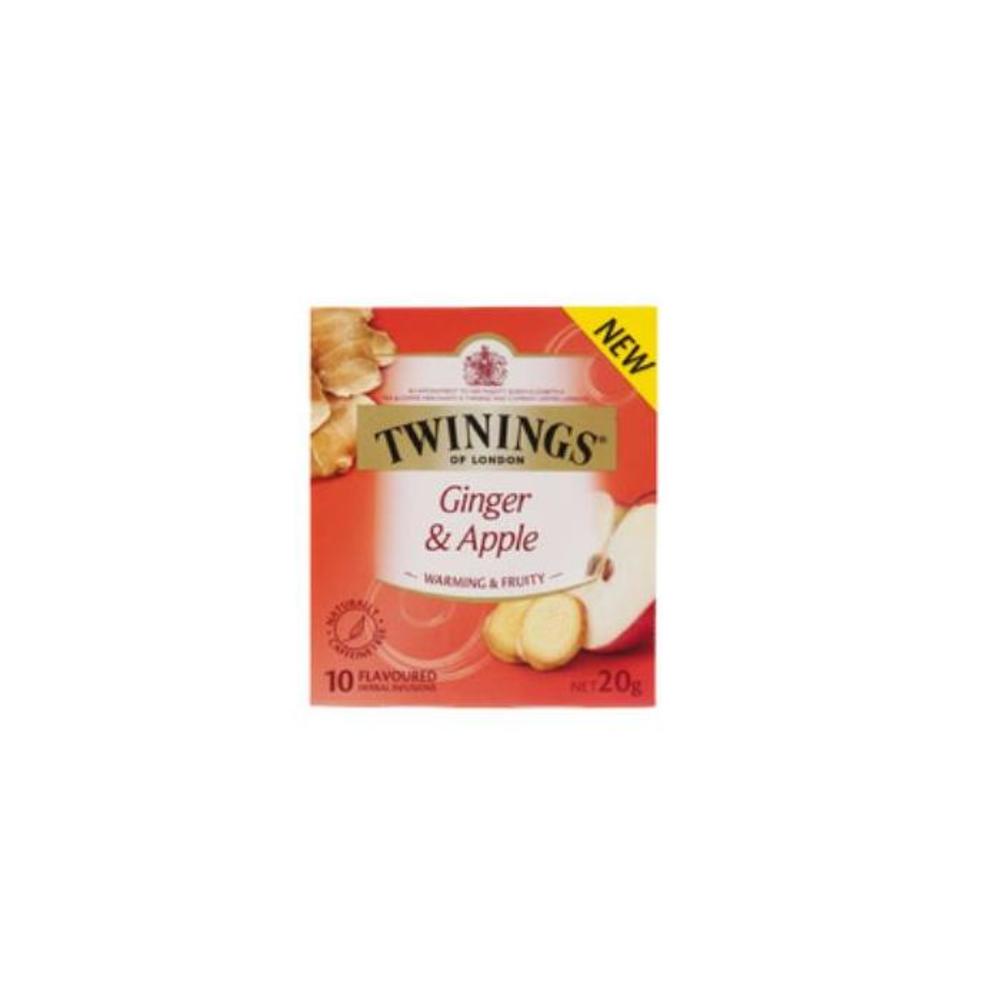 Twinings Caffeine Free Ginger &amp; Apple Flavour Herbal Infusions Tea Bags 10 pack 20g
