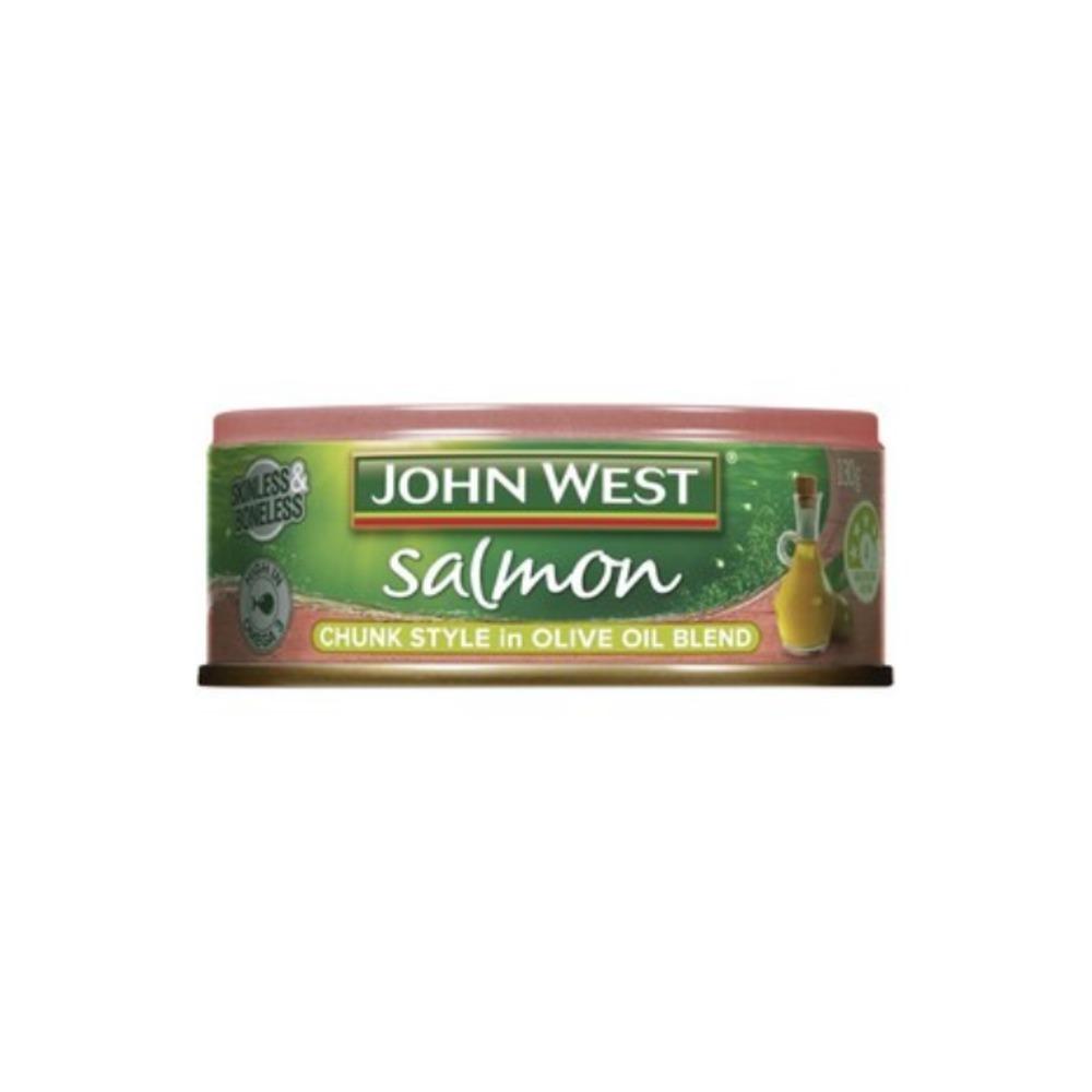 존 웨스트 스킨레스 본레스 살몬 인 올리브 오일 블랜드 130g, John West Skinless Boneless Salmon in Olive Oil Blend 130g