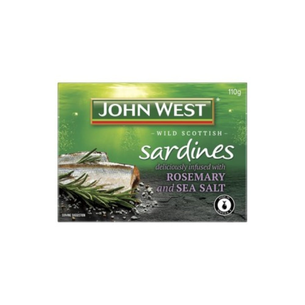 존 웨스트 와일드 스코티쉬 사딘스 위드 로즈마리 &amp; 씨 솔트 110g, John West Wild Scottish Sardines With Rosemary &amp; Sea Salt 110g