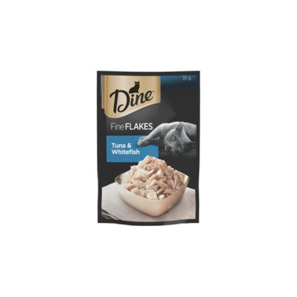 Dine Fine Flakes Tuna &amp; Whitebait Wet Cat Food Pouch 35g 2283165P