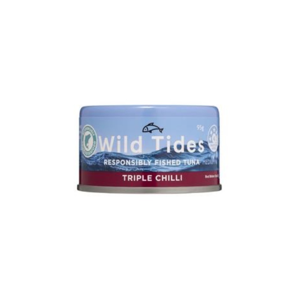 와일드 타이드즈 리스폰서블리 피쉬드 튜나 트리플 칠리 미디엄 95g, Wild Tides Responsibly Fished Tuna Triple Chilli Medium 95g