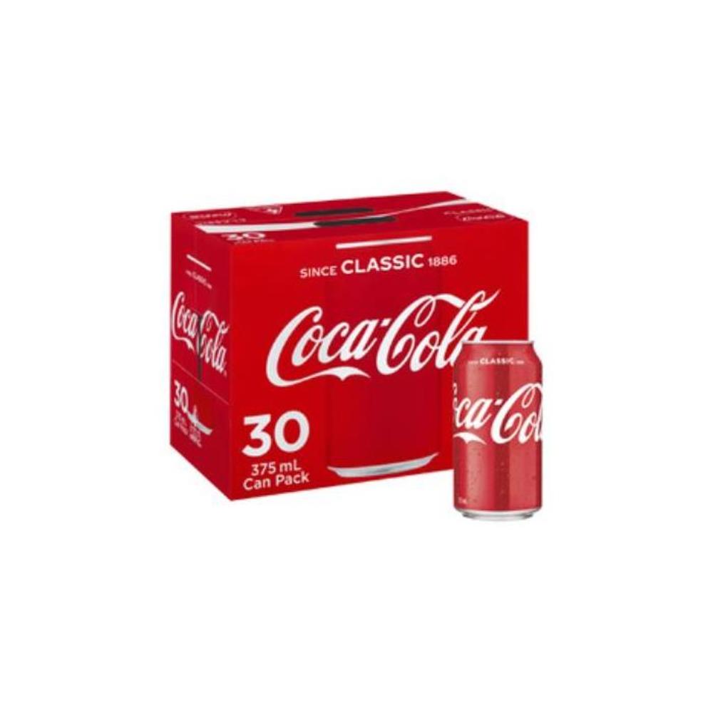 Coca-Cola Classic Coke Multipack Cans 375mL 30 Pack