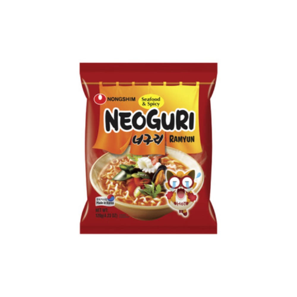 농심 네오구리 씨푸드 &amp; 스파이시 우돈 누들 수프 120g, Nongshim Neoguri Seafood &amp; Spicy Udon Noodle Soup 120g