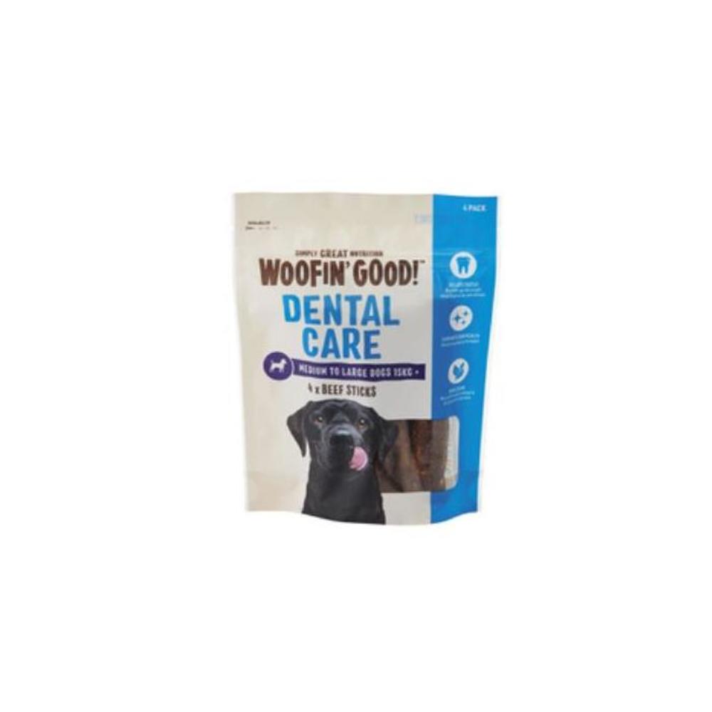 Woofin Good Dental Dog Treat Medium Large Dog 4 pack 3712766P
