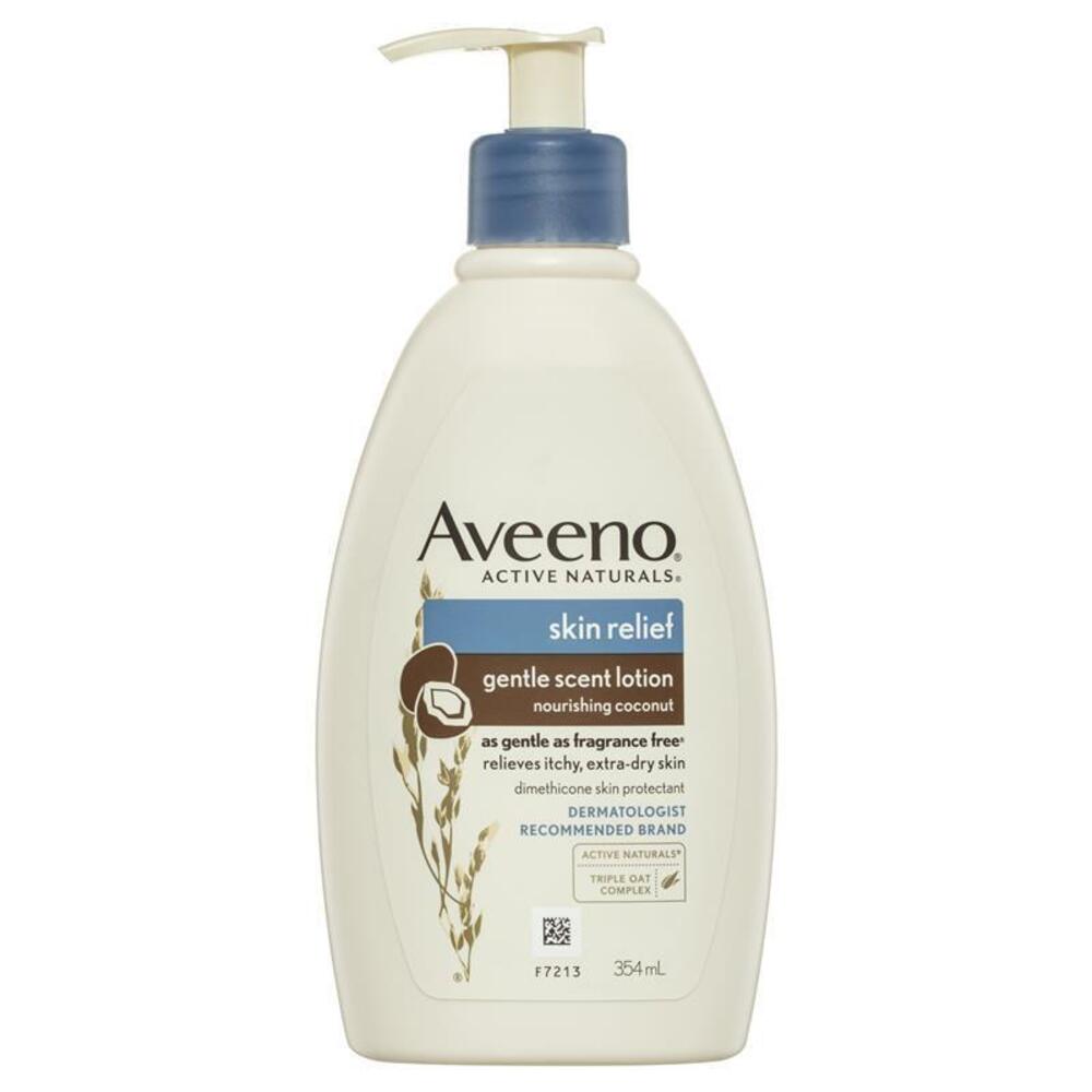 아비노 액티브 내츄럴 스킨 릴리프 젠틀 센트 로션 노리싱 코코넛 354mL, Aveeno Active Naturals Skin Relief Gentle Scent Lotion Nourishing Coconut 354mL
