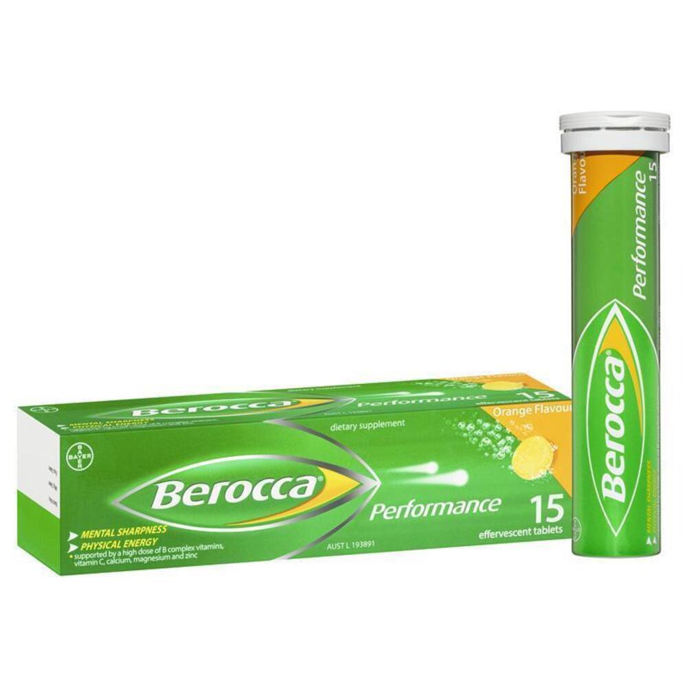 베로카 에너지 비타민 오렌지 기포성타블렛 15 팩 Berocca Energy Vitamin Orange Effervescent Tablets 15 pack