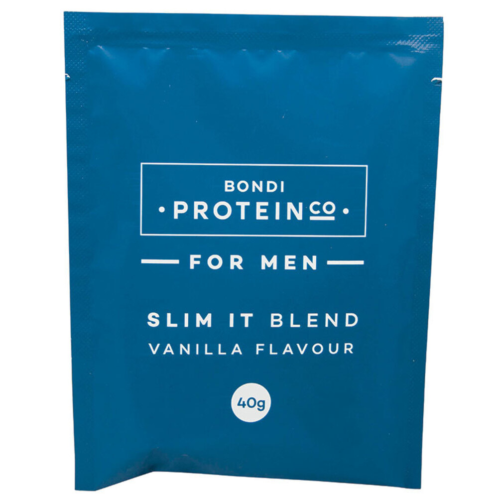 본다이프로틴코 멘즈 슬림 잇 블렌드 바닐라 싱글 서브 40g Bondi Protein Co Mens Slim It Blend Vanilla Single Serve Sachet 40g