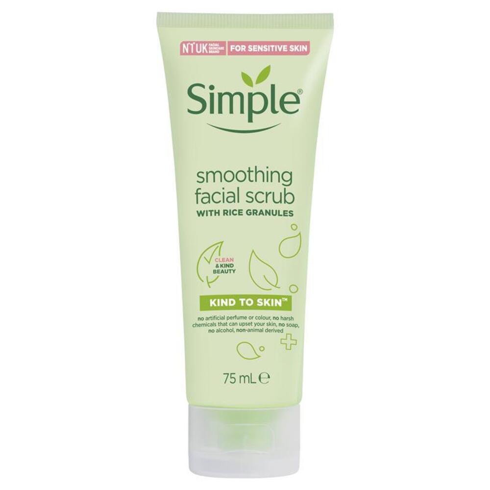 심플 카인드 투 스킨 페이셜 스크럽 스무씽 75ML, Simple Kind To Skin Facial Scrub Smoothing 75ml