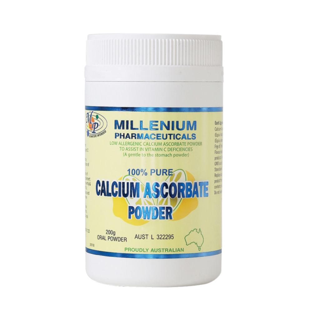 밀레니엄 파마씨디칼스 칼슘 아스코르베이트 200g, Millenium Pharmaceuticals Calcium Ascorbate 200g