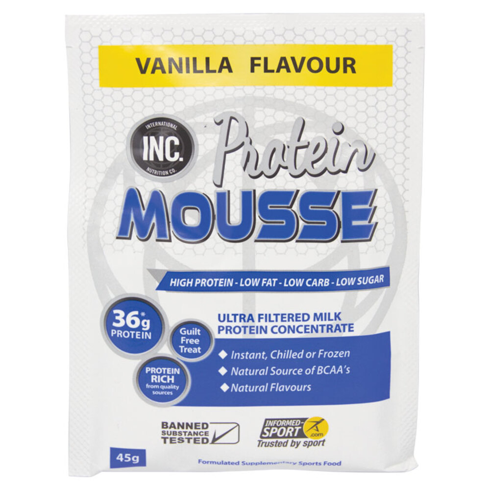 아이엔씨 프로틴 마우스 바닐라 45g 싱글 서브 INC Protein Mousse Vanilla 45g Single Serve Sachet