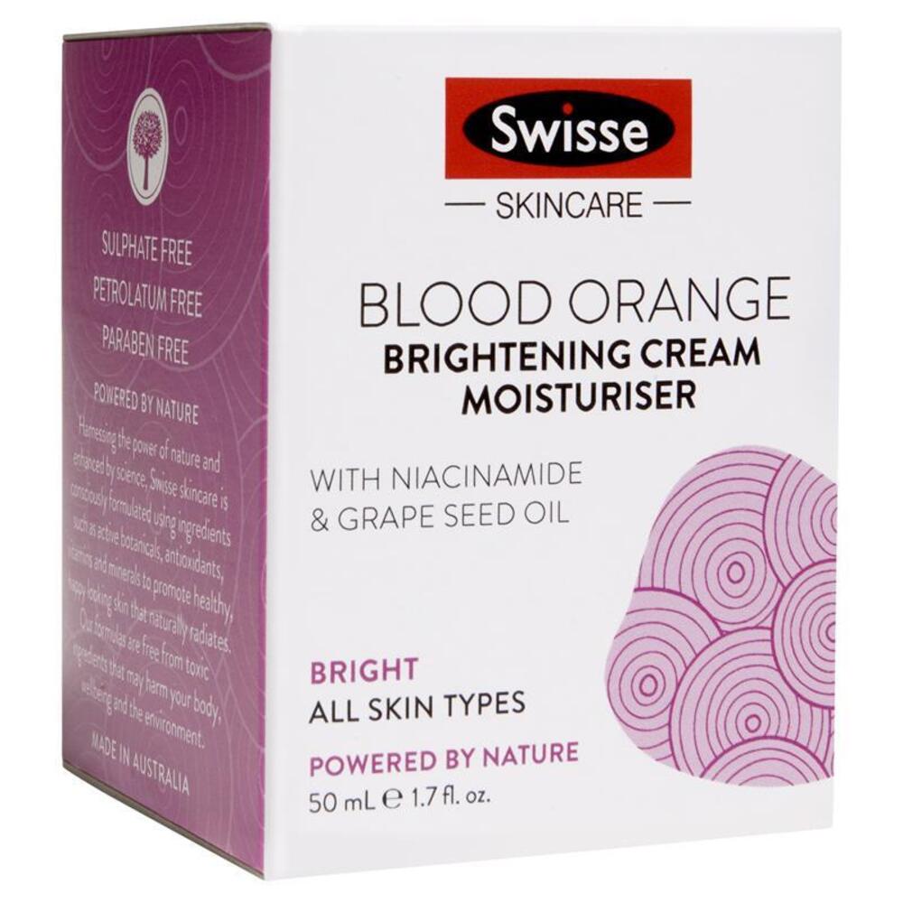 Swisse Skincare Blood Orange Brightening Cream Moisturiser 50ml